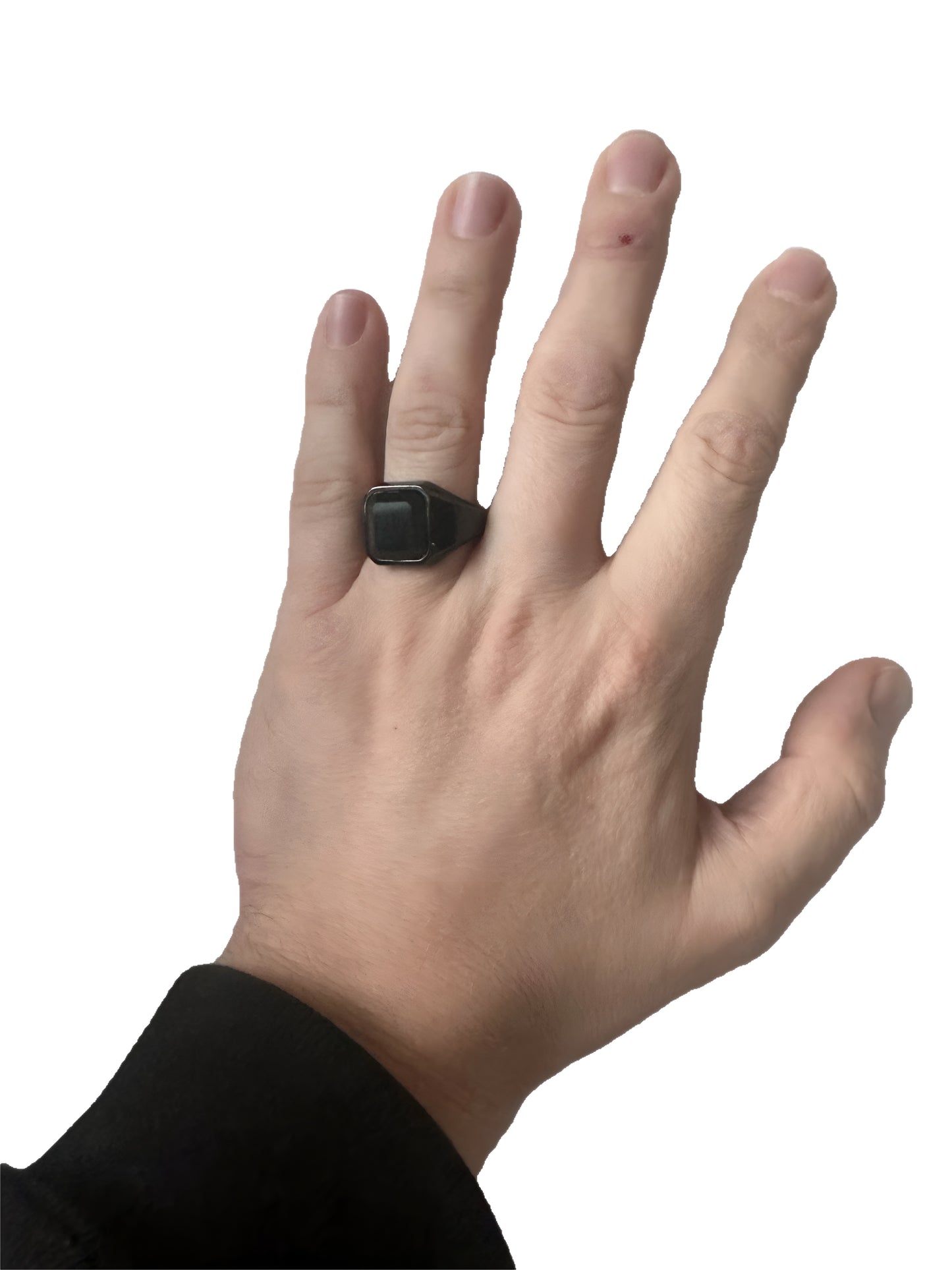 SIGNET RING BLACK ONYX ALL BLACK