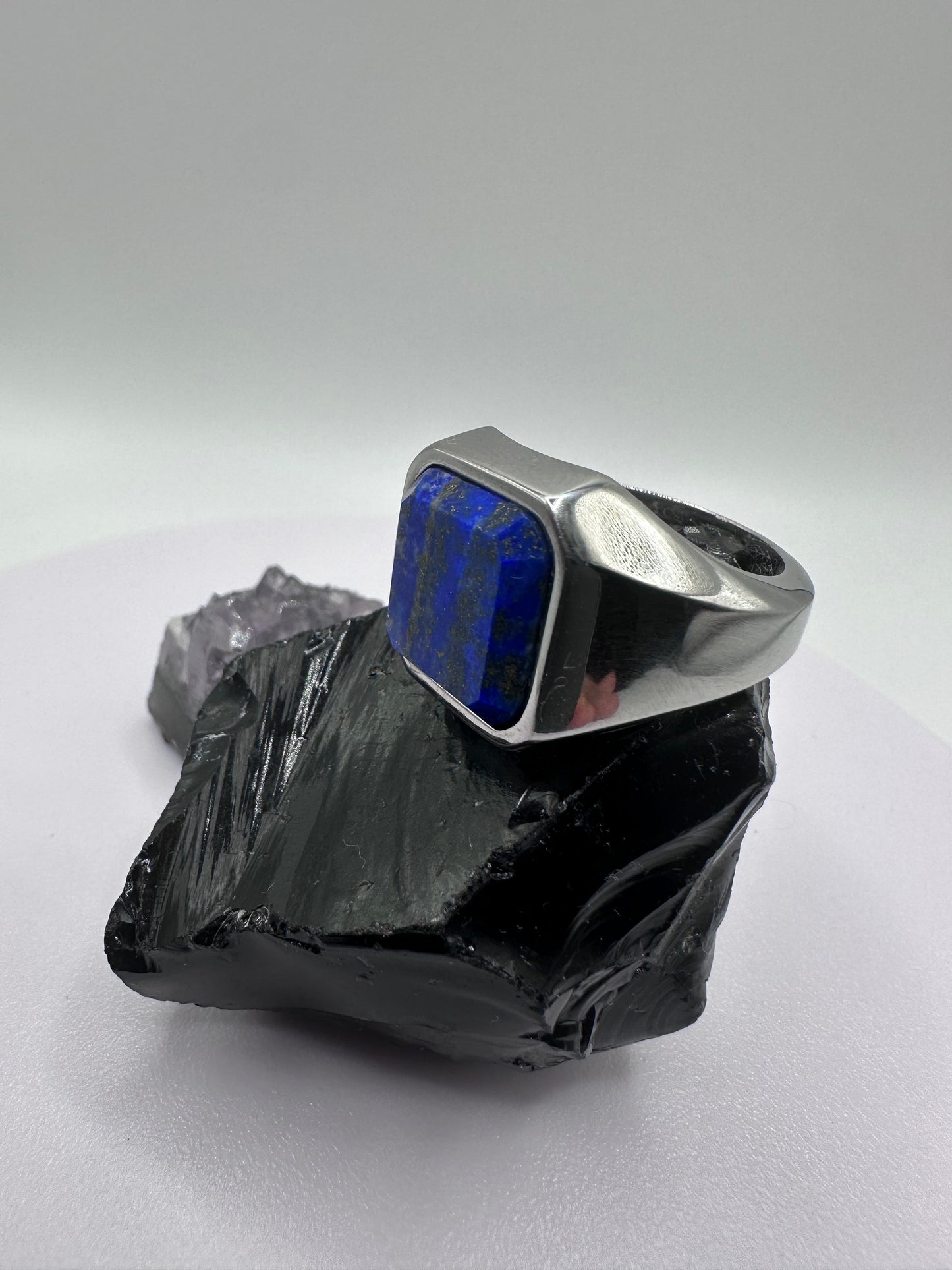 LAPIS LAZULI STONE SIGNET RING